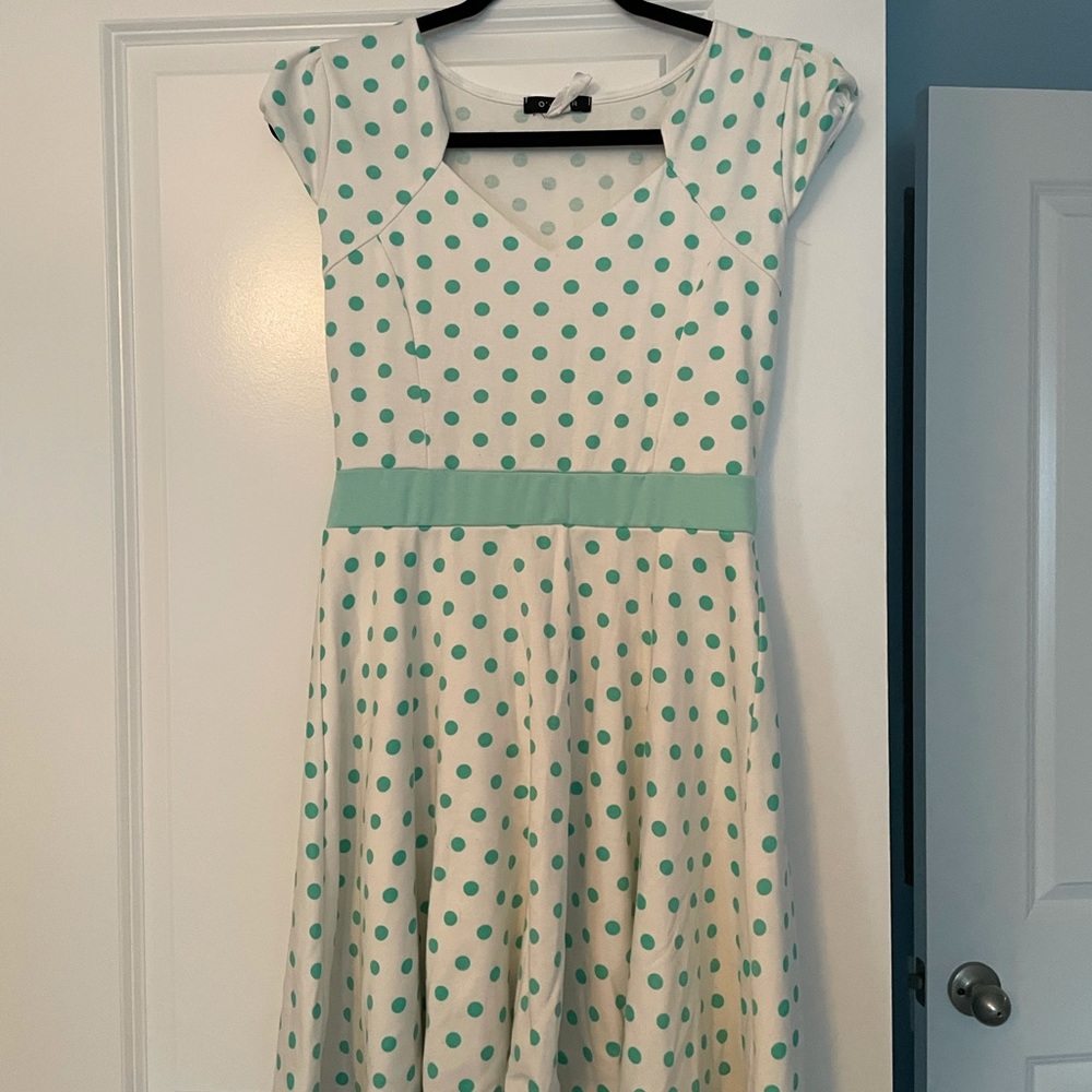 From ModCloth- polka dot dress large so cute!